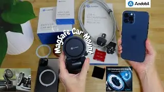 Unboxing + EASY Setup Andobil MagSafe Car Mount + Vent Phone Holder + Fast Charger