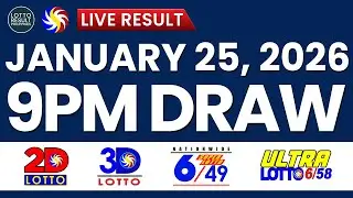 LIVE 9PM PCSO LOTTO RESULTS TODAY JANUARY 25, 2026 | SWERTRES EZ2