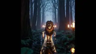 AI-Generated Lion | A Cinematic Journey Through a Mystical Forest by Sora OpenAI