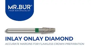 ISO 845KR Taper Flat End Coarse Inlay Onlay Diamond Bur FG | MR.BUR