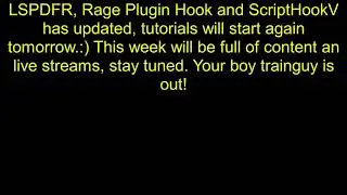 LSPDFR, Rage Plugin Hook and ScriptHookV has Updated!!