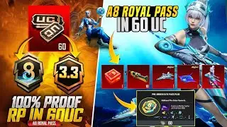 😱 A8 Elite Pass Plus For 60 UC | 1860 Free UC & Free Materials Packs  | A8 Purchase Group | PUBGM
