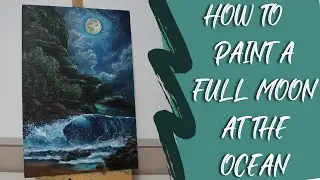 How to paint A fool moon with acrylic | Paint with Zentosa
