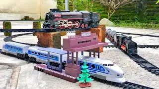 Heavy Train Traffic Under the Flyover !! Non-Stop Trains on the Flyover Track