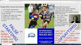 Kural Öğreniyoruz: Bayrak Futbolu (Flag Futbol) İllegal Blitz Sinyal - İllegal Blitz Tanımları