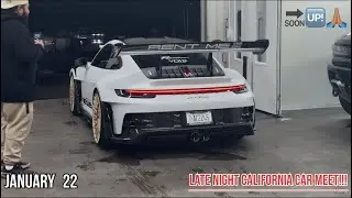 California Late Night Car Meet. Porsche 911 GT3RS, McLaren 720s, Lamborghini Aventador SV and more!!