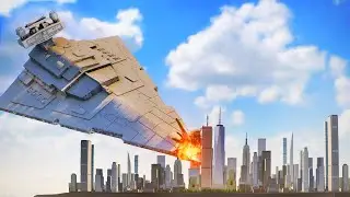 Realistic Star Destroyer Crashes 2 😱 Teardown