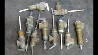 Cleaning some Scrap Pressure Release valves for Clean Brass