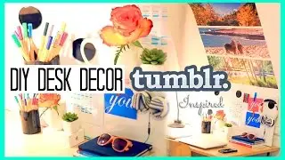 DIY Desk Decor Tumblr Inspired & Organization | DIY Decor para Mesa de Computador