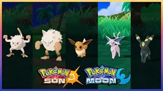 Pokemon Sun & Moon - Mankey,Primeape,Eevee,Espeon & Umbreon Locations