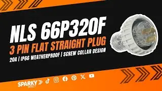 NLS 66P320F | 3 Pin Flat 20A Straight Plug | IP66 Weatherproof