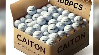 #Caiton 100pcs 2-Layer Golf Balls - 332 Dimple, Max Distance, Spin Control, Durable, Precision - Fo