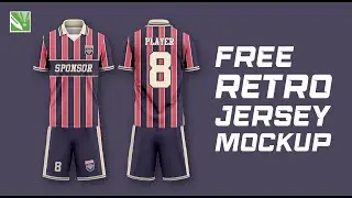 Retro Jersey Mockup CorelDraw | Free Download Mockup Jersey