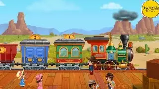 How to GoKids Games | Build railroad tracks , train bogie and train station.