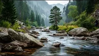 Malam Damai – Suara Air Mengalir & Piano Sleep Music – Rain Sound untuk pengantar tidur