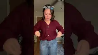 Cropped Cardigan Hack! Take a hairband and loop it around the middle loop to hook onto the bottom