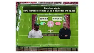 Morocco vs Zambia (How Morocco created-used & exploited the space in Behind Zambia defending lines )