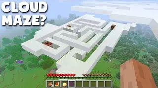 How to PASS the CURSED CLOUD MAZE in Minecraft ? CRAZY LABYRINTH !