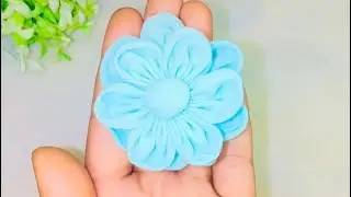 How to make fabric flowers// EasY Fabric Flower making  tutorial 