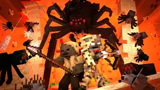 MUTANT SPIDER - Camel Husk and Parched vs Spider Army (Minecraft Movie Animation)
