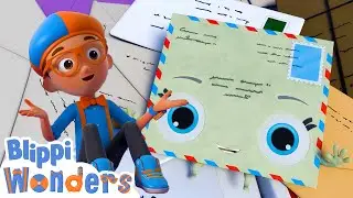 Blippi Learns about Mail  | Children's Song | Earth Stories for Kids