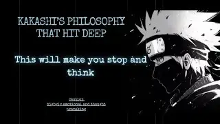 Times Kakashi's wisdom hit DEEP #motivation #wisdom #anime #kakashi #narutoshippuden #naruto