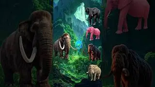 woolly mammoth Vs 4 elephant 💀#elephant #woollymammoth