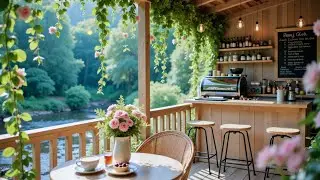 Rose-Covered Coffee Terrace 🌿 Relaxing Jazz Piano for Peaceful Study, Light Work and Nature Esca