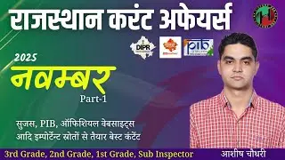 Rajasthan Current Affairs November 2025 | REET MAIINS | 2nd Grade | 1st Grade 