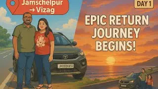 Jamshedpur to Vizag Road Trip | Day 1 of Return Journey to Hyderabad 🚗🌄