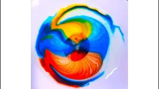 Food color spreading art video 