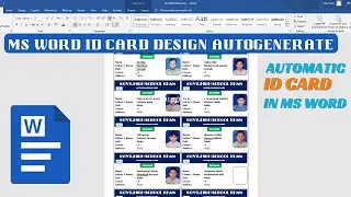 How to make Student ID Card Design in MS Word in Bulk ID Card Design in MS Word | Complete Tutorial