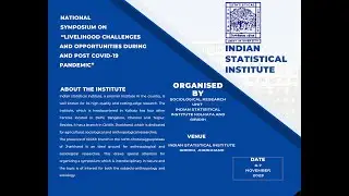 National Symposium On Livelihood Challenges And Opportunities During And Post Covid-19 Pandemic