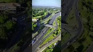 A drone shot of the Muthaiga Interchange in Nairobi Kenya.