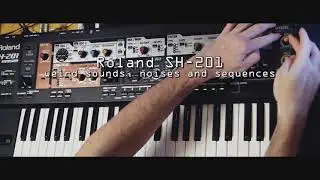 Roland SH-201: Weird sounds using the onboard delay fx - Synth tweaking in realtime #4