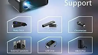 WiFi Projector, ELEPHAS 2020 WiFi Mini Projector with Synchronize Smartphone Screen, 1080P HD