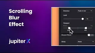 How to Add a Scrolling Blur Effect to Elements in Jupiter X