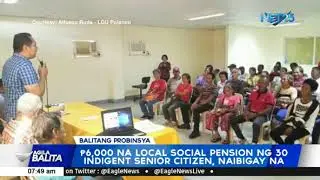 P6,000 local social pension ng 30 indigent senior citizen sa Polanco Zamboanga del Norte naibigay na