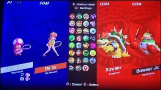 Toadette & Daisy VS Bowser & Bowser Jr (Mario Tennis Aces 2v2 match)