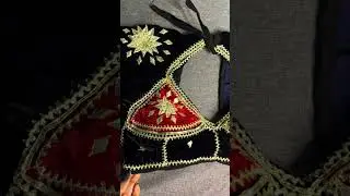 रेड and Black Royl Combination Aangi Blouse Cutting And Stitching 
