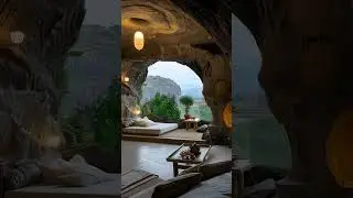 Would you spend a rainy day here? Cozy cave bedroom relaxing hideaway #cozydreams #warmretreat #cute