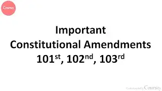 Tit-Bits: Important Amendments- V