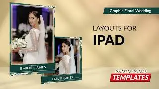 Graphic Floral Wedding Photo Booth Theme Templates Released April 10, 2024 | PhotoBoothTemplates.com