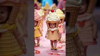 🚨 CUTENESS ALERT! 🚨 The sweetest runway ever just happened! 🍦✨ #babytrend