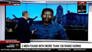 Ofentse Setimo on poachers found with more than 150 rhino horns