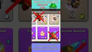 Which Epic Equipment to Buy First with 1500 Gems in Clash of Clans | #cocshorts