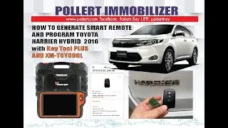 How to generate smart remote and program Toyota Harrier 2016 with Key Tool Plus and XM-TOY00GL PCB