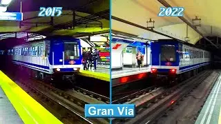 Станция Gran V&iacute;a L1 : тогда и сейчас ( 2015 - 2022 ) Мадридский метрополитен