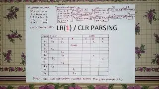 CLR / LR(1) parsing in [Hindi] | Compiler Design | Example 1