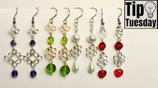 Dangling Celtic Knot Earrings German Wire Jewelry Making Tutorial